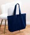 BR053 Brand Lab Organic Oversized Tote Bag Navy colour image